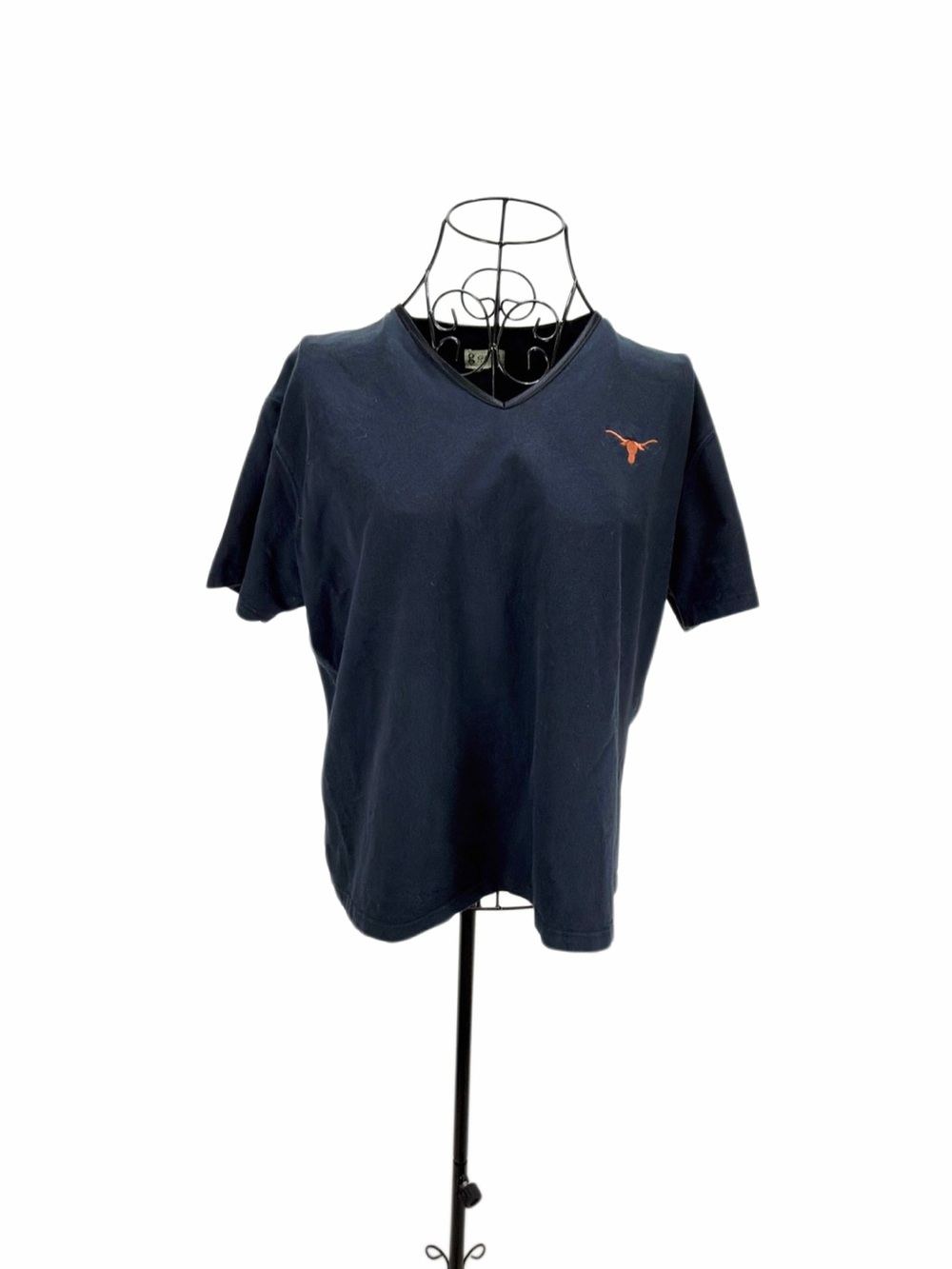 Texas Longhorns Gear For Sports Black V Neck Embroidered Logo Shirt